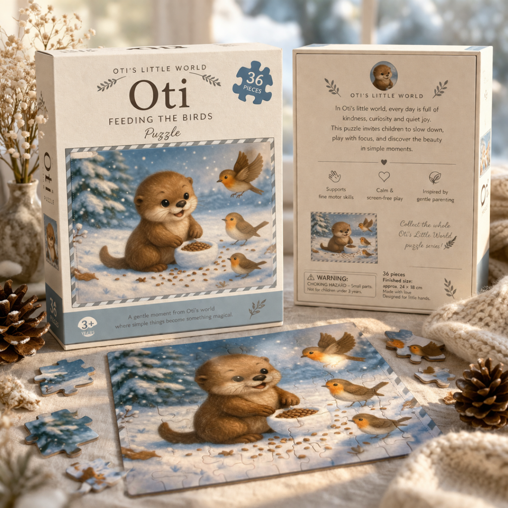 Little Otter Oti Puzzle – Cozy Winter Animal Jigsaw (30, 110, 252 Pieces)